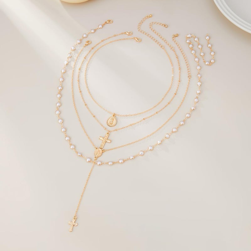 KURTCB Rhinestone Necklace for Women Boho Long Y Lariat Necklace Colorful Summer Beach Jewelry - Image 2